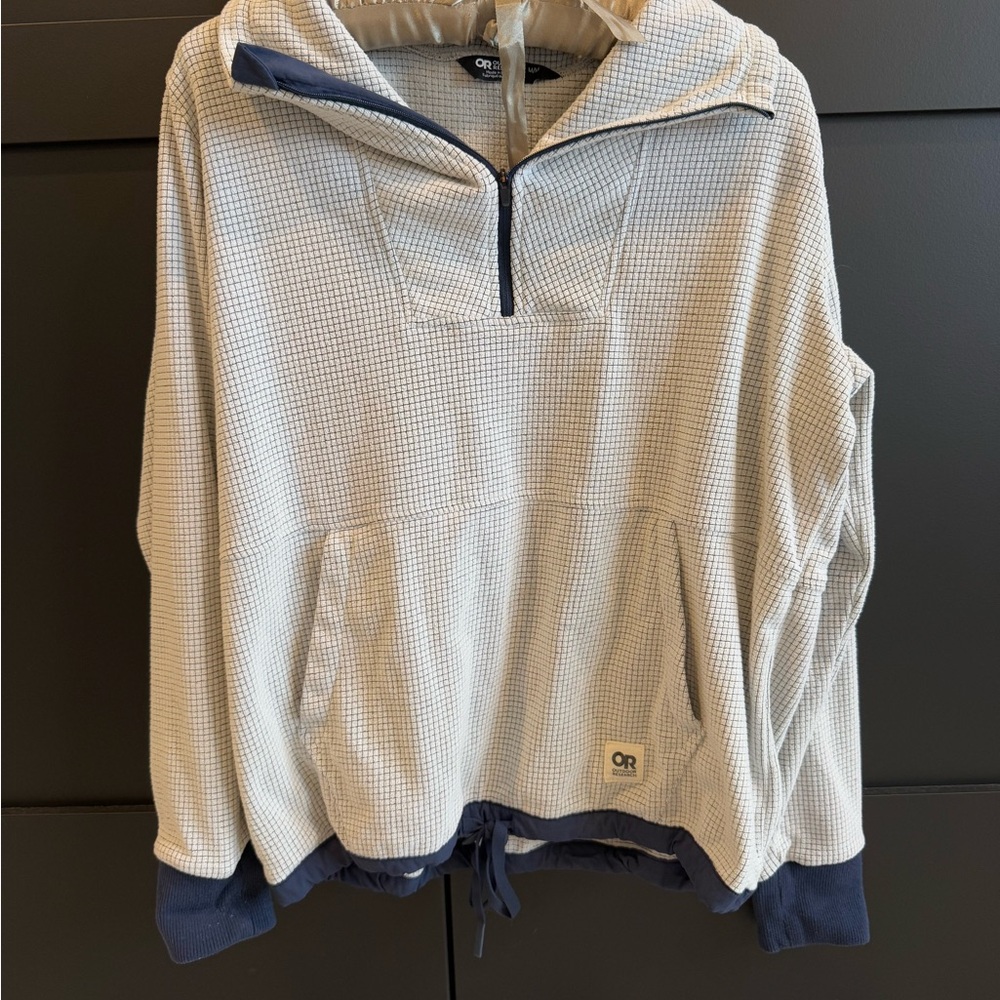 Outdoor Research Cream and Navy Quarters Zip